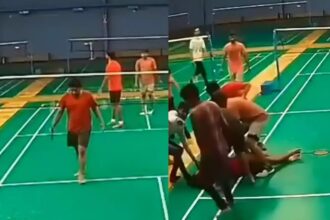 Young Man Heart Attack in Badminton Court
