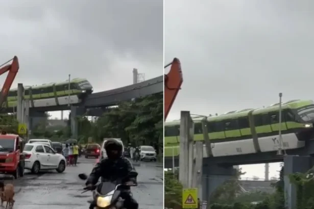 Monorail Stuck on the Bridge