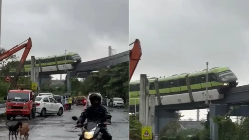 Monorail Stuck on the Bridge