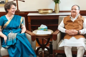 Priyanka Gandhi met JP Nadda